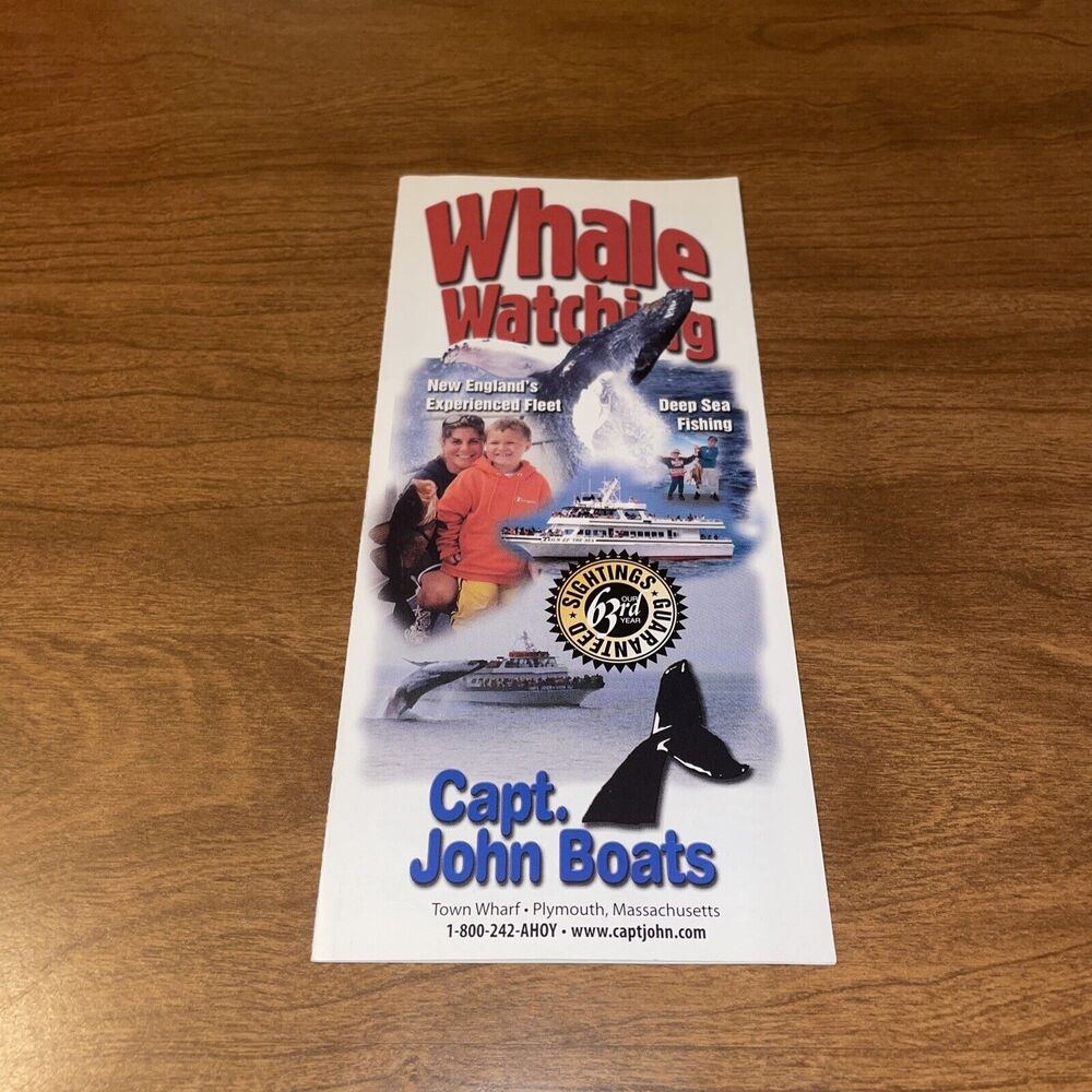 2009 Captain John Boats Plymouth Mass Schedule & Guide Brochure